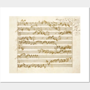 Mozart | Amadeus Mozart original manuscript score Posters and Art